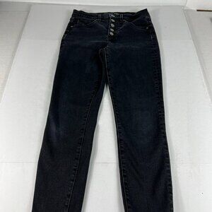Veronica Beard Jeans Womens 27x25 Debbie Skinny High Rise Onyx Black Faded Denim